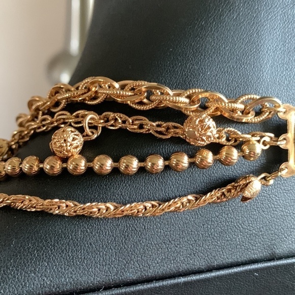 Napier Vintage Four Strand Goldtone Necklace - Picture 11 of 16